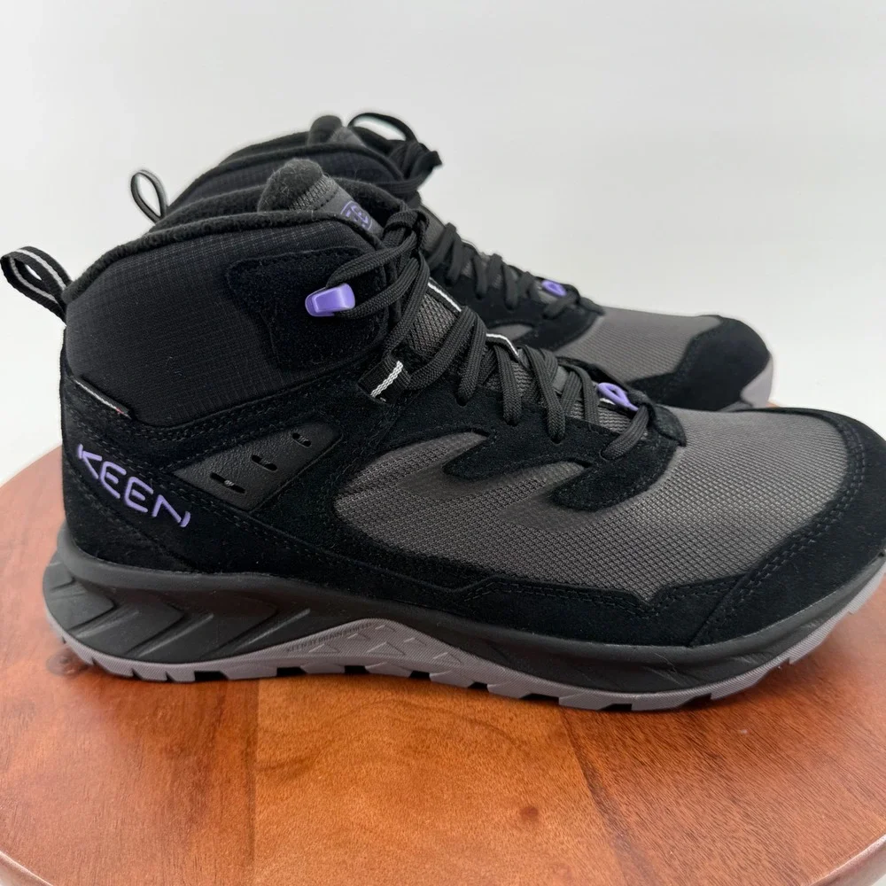 KEEN Hightrail Mid Polar Waterproof Winter Hiking Boots‎ Black Purple Women 12